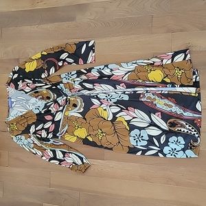 Vivienne Vivienne Tam Long Sleeve‎ Faux Wrap Dress Printed Small